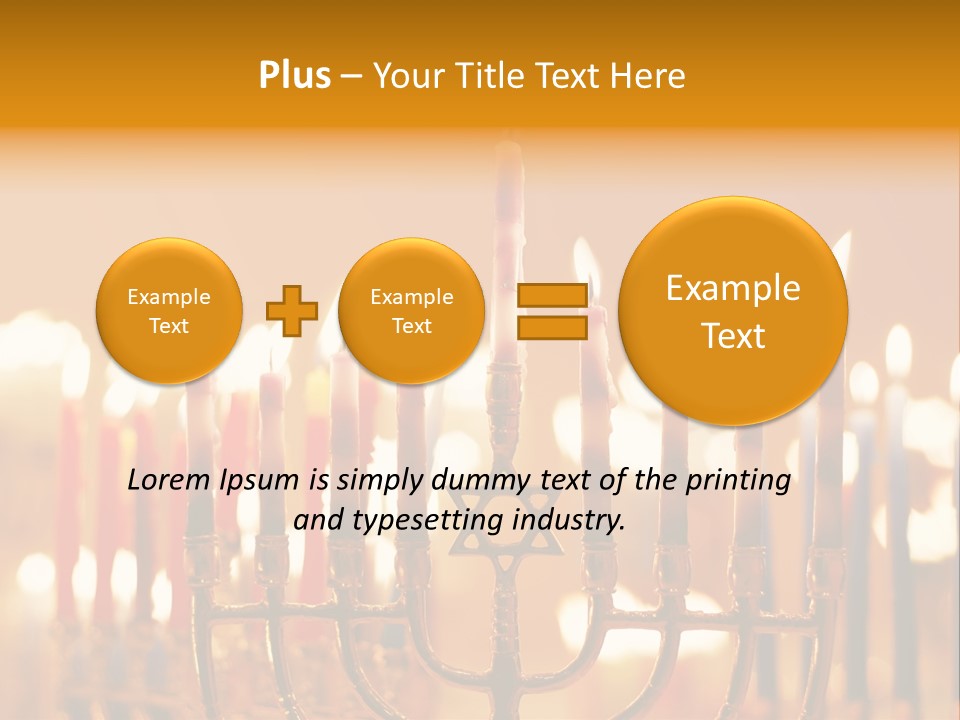 Seasonal Menorah Traditional PowerPoint Template
