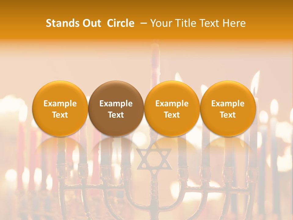 Seasonal Menorah Traditional PowerPoint Template