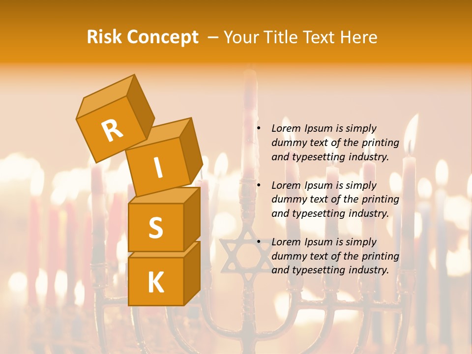 Seasonal Menorah Traditional PowerPoint Template
