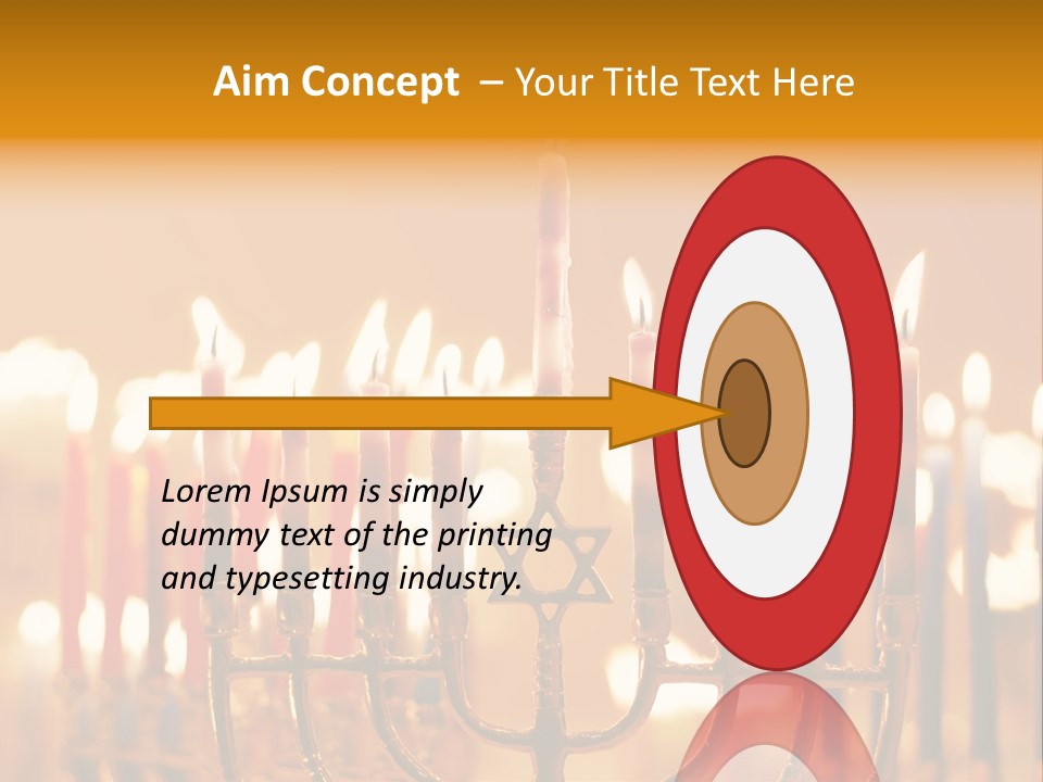 Seasonal Menorah Traditional PowerPoint Template