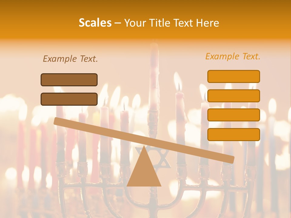 Seasonal Menorah Traditional PowerPoint Template