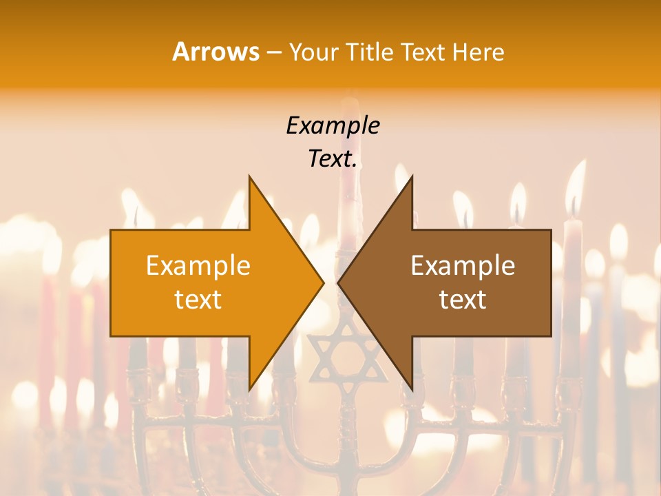 Seasonal Menorah Traditional PowerPoint Template