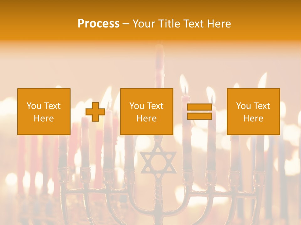 Seasonal Menorah Traditional PowerPoint Template