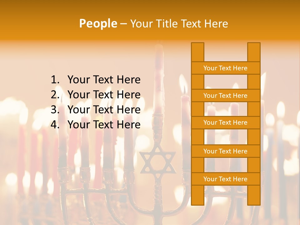 Seasonal Menorah Traditional PowerPoint Template
