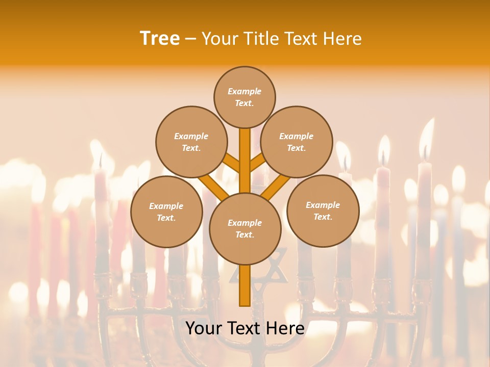 Seasonal Menorah Traditional PowerPoint Template