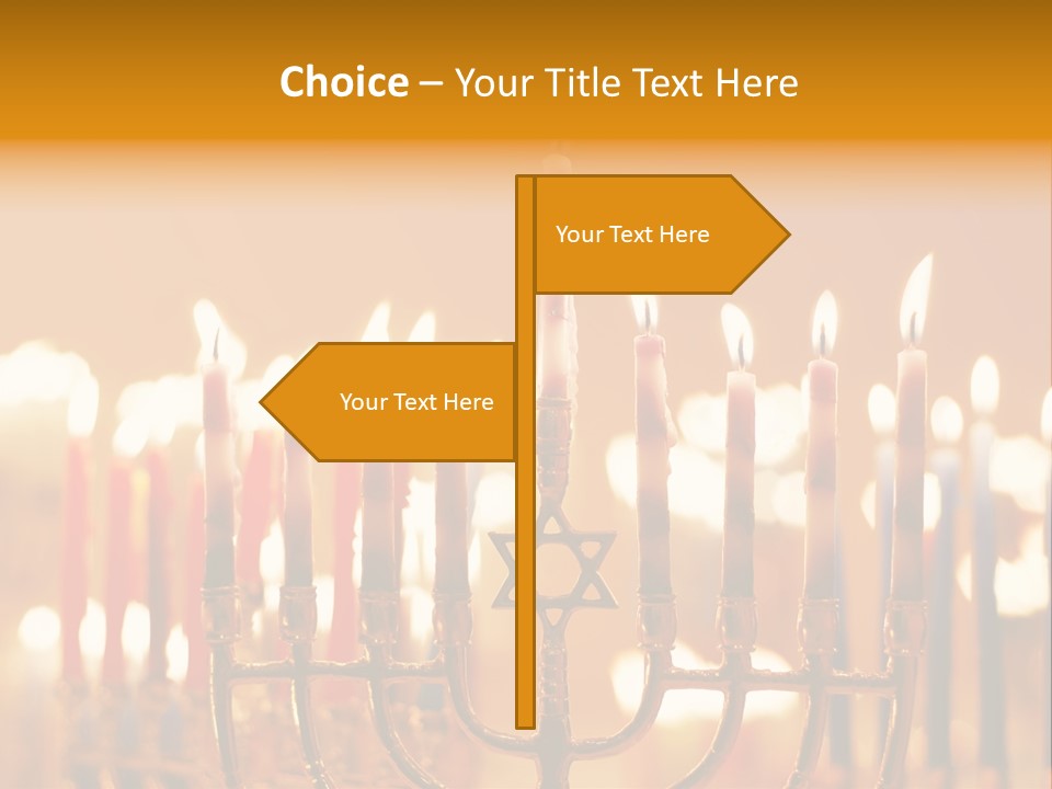 Seasonal Menorah Traditional PowerPoint Template