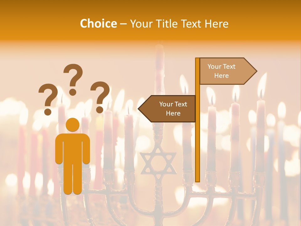 Seasonal Menorah Traditional PowerPoint Template