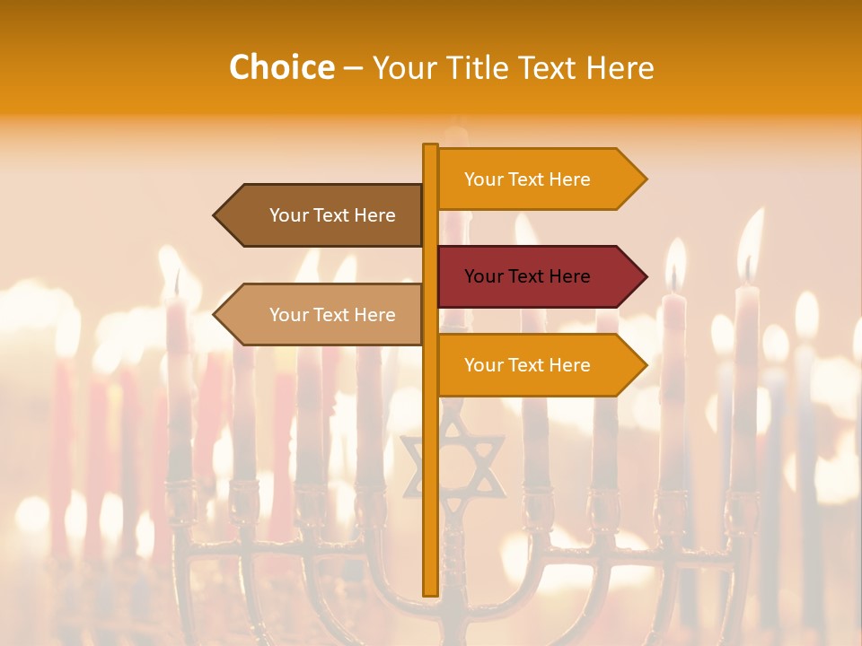 Seasonal Menorah Traditional PowerPoint Template