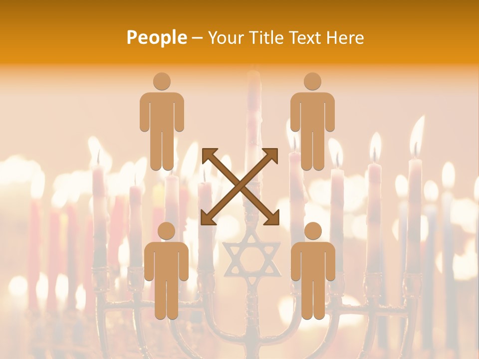 Seasonal Menorah Traditional PowerPoint Template
