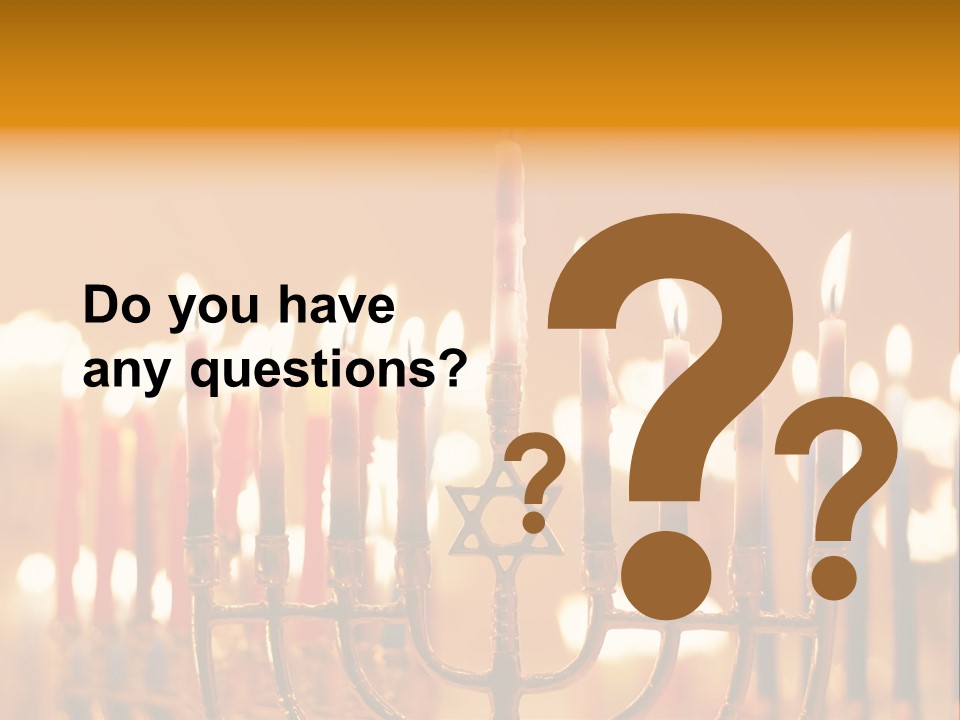 Seasonal Menorah Traditional PowerPoint Template