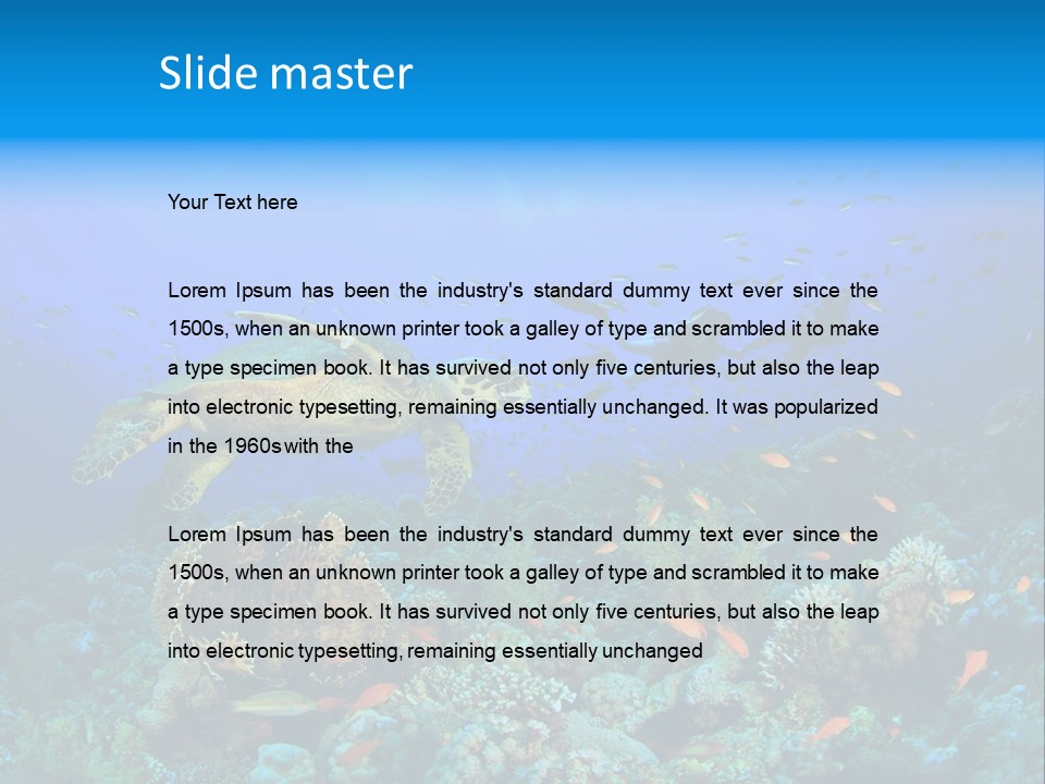 Tropical Fish Reptile Scuba PowerPoint Template