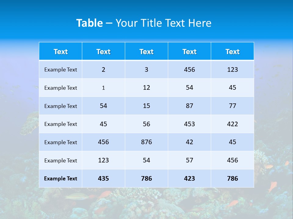 Tropical Fish Reptile Scuba PowerPoint Template