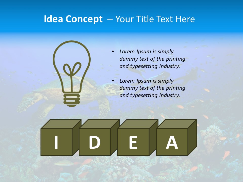 Tropical Fish Reptile Scuba PowerPoint Template