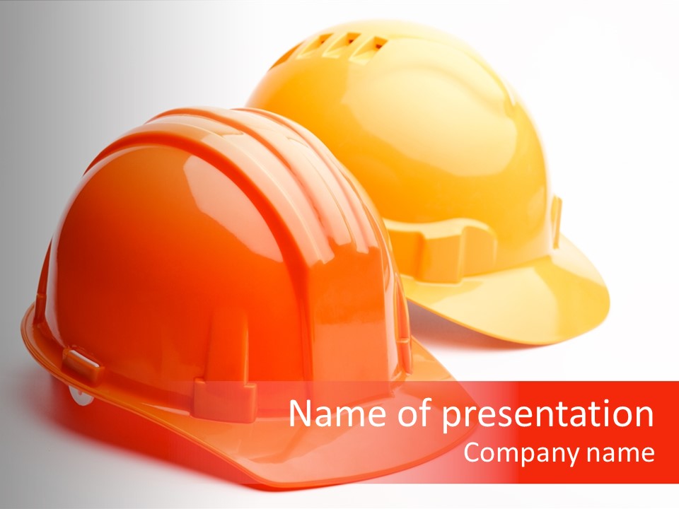 Yellow Helmet Pair PowerPoint Template