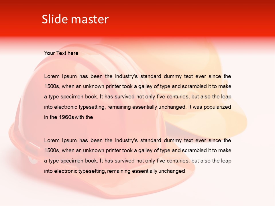 Yellow Helmet Pair PowerPoint Template