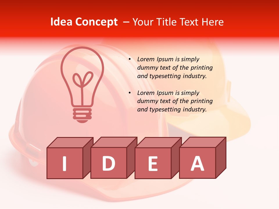 Yellow Helmet Pair PowerPoint Template