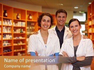 Disease Medicine Saleswoman PowerPoint Template