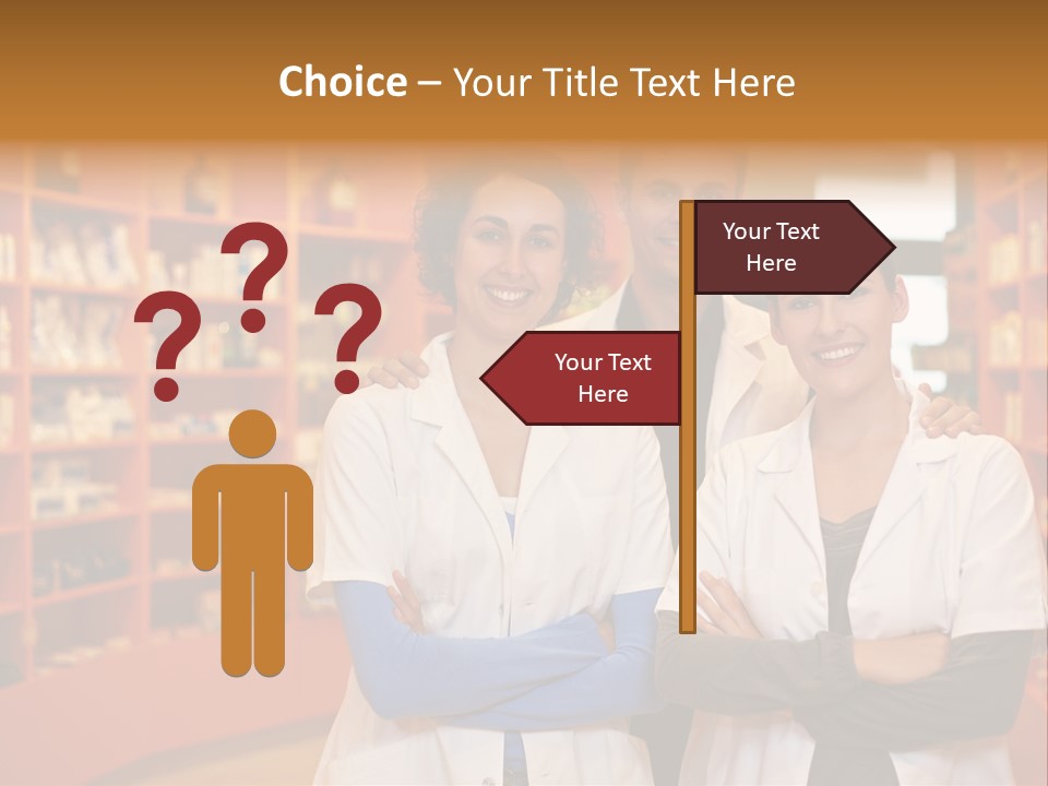 Disease Medicine Saleswoman PowerPoint Template