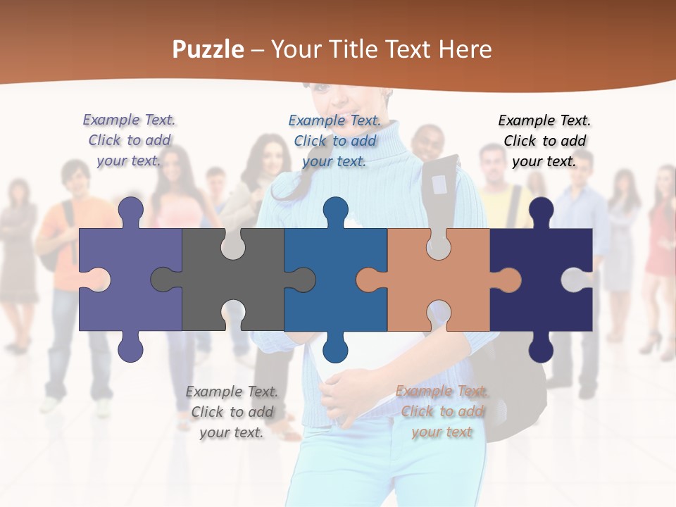 Student Men Girl PowerPoint Template