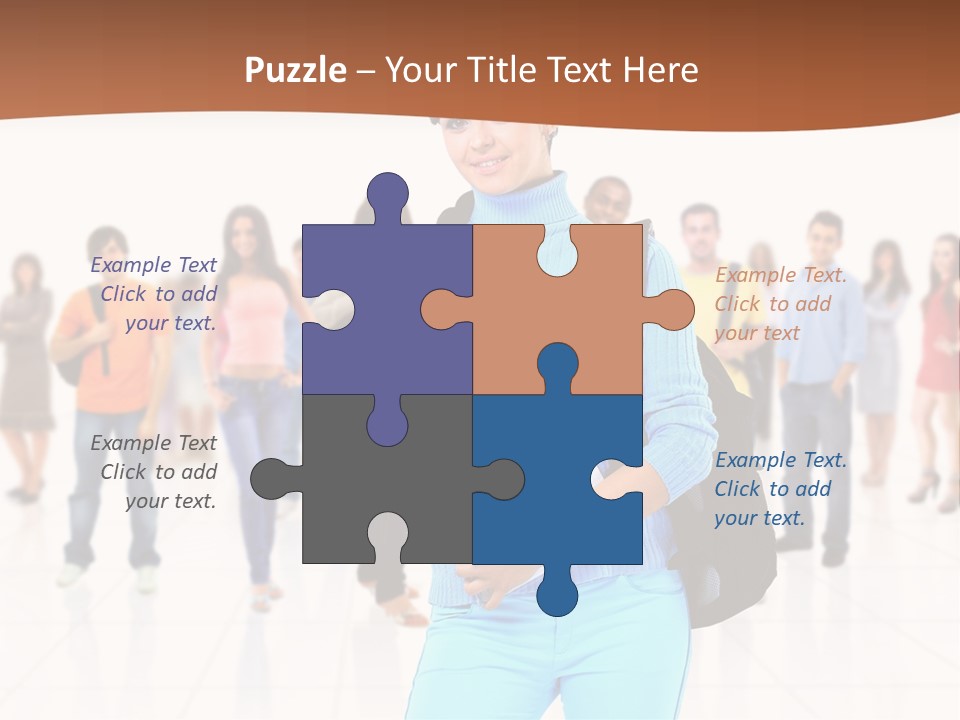 Student Men Girl PowerPoint Template