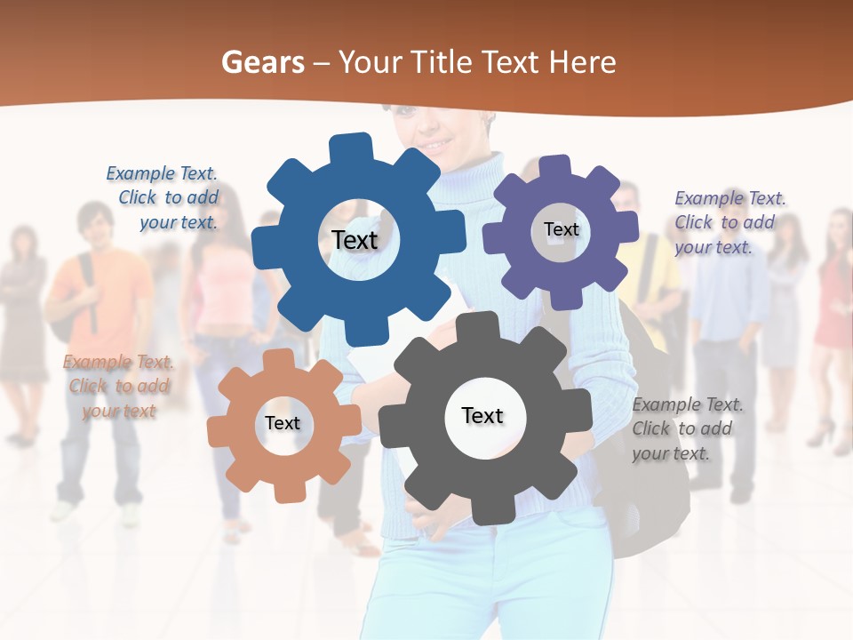 Student Men Girl PowerPoint Template