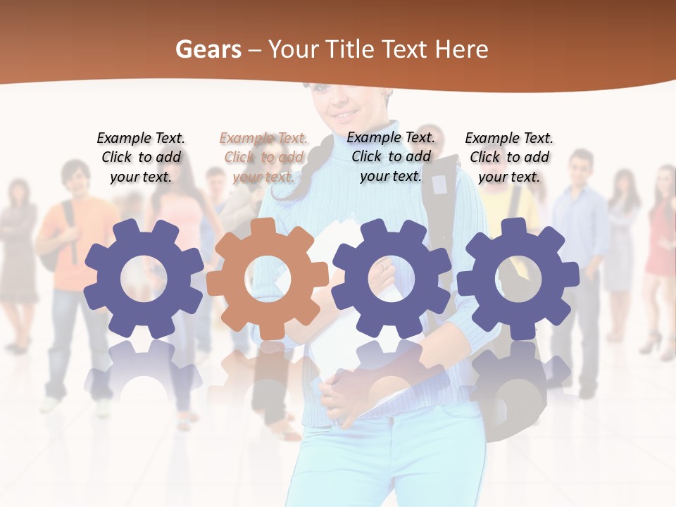 Student Men Girl PowerPoint Template