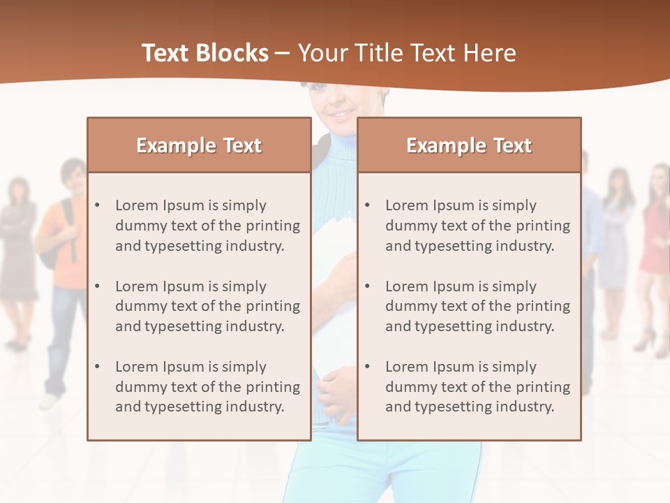 Student Men Girl PowerPoint Template