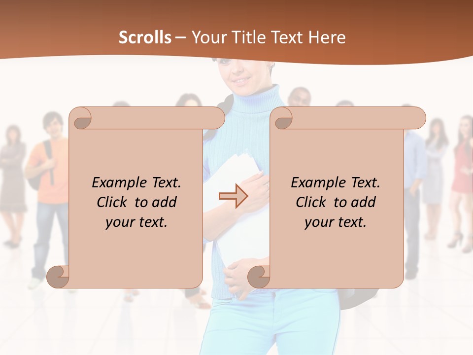 Student Men Girl PowerPoint Template