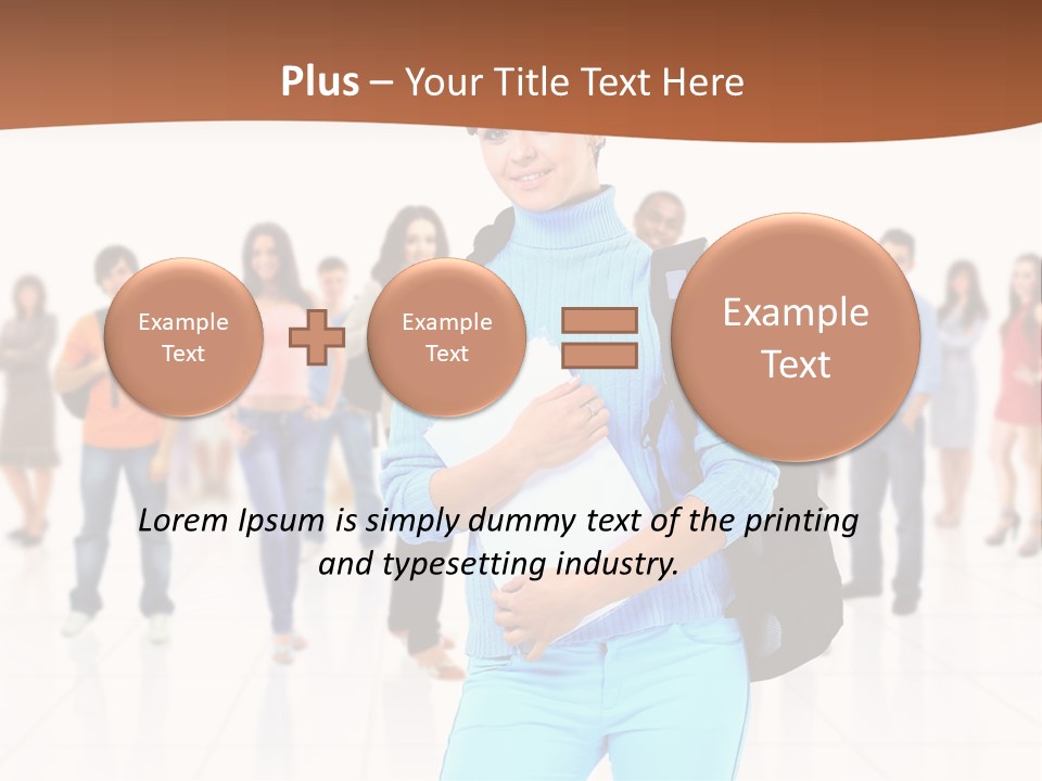 Student Men Girl PowerPoint Template