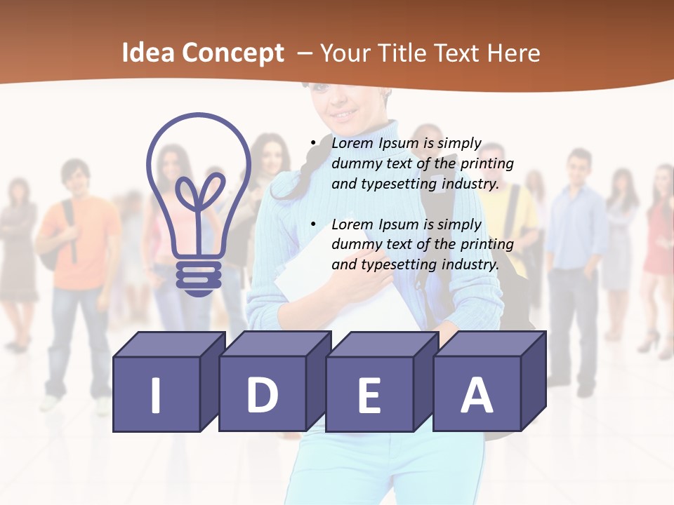 Student Men Girl PowerPoint Template