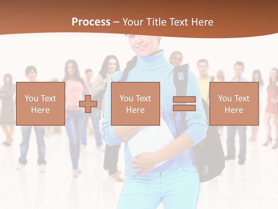 Student Men Girl PowerPoint Template