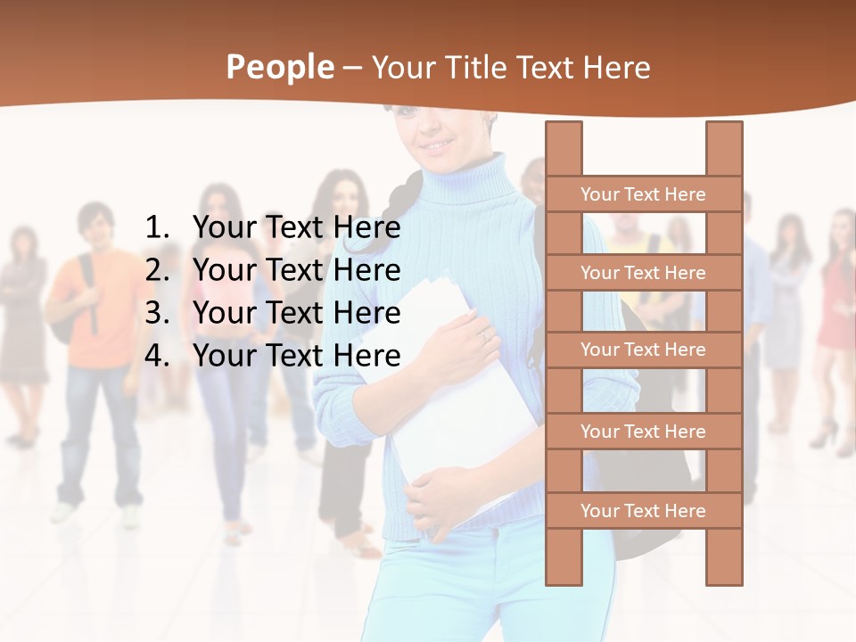 Student Men Girl PowerPoint Template