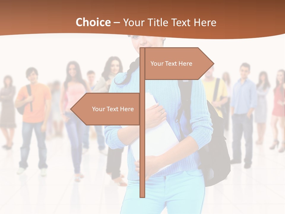 Student Men Girl PowerPoint Template