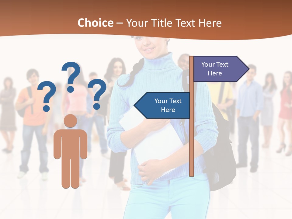 Student Men Girl PowerPoint Template