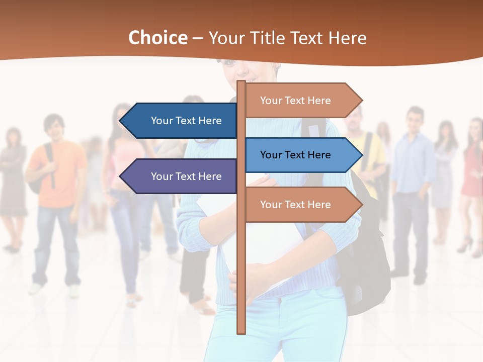 Student Men Girl PowerPoint Template