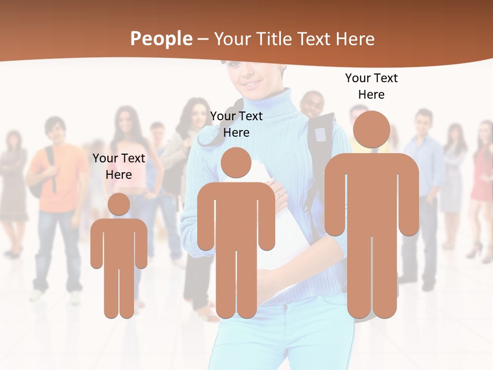 Student Men Girl PowerPoint Template