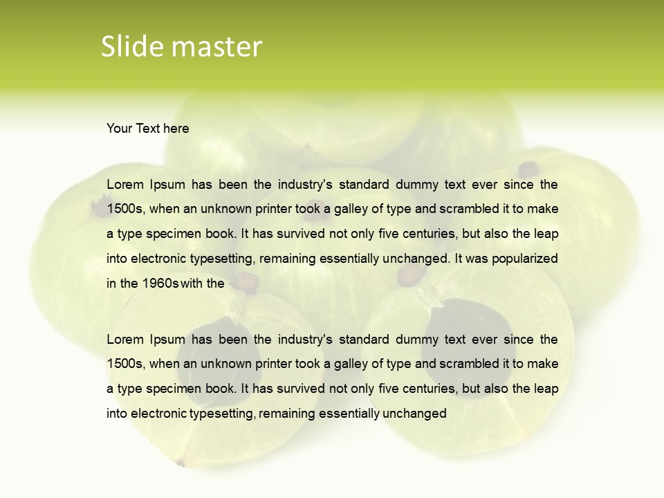 Herbal Yellow Selective PowerPoint Template