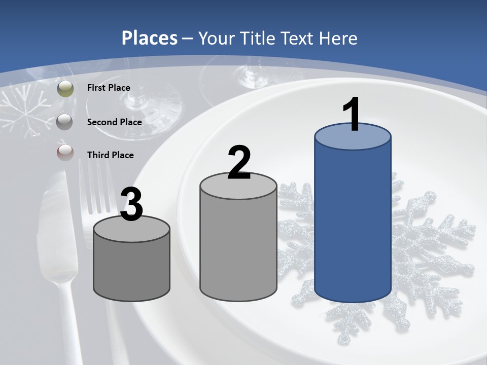 Closeup Beautiful Christmas Table PowerPoint Template