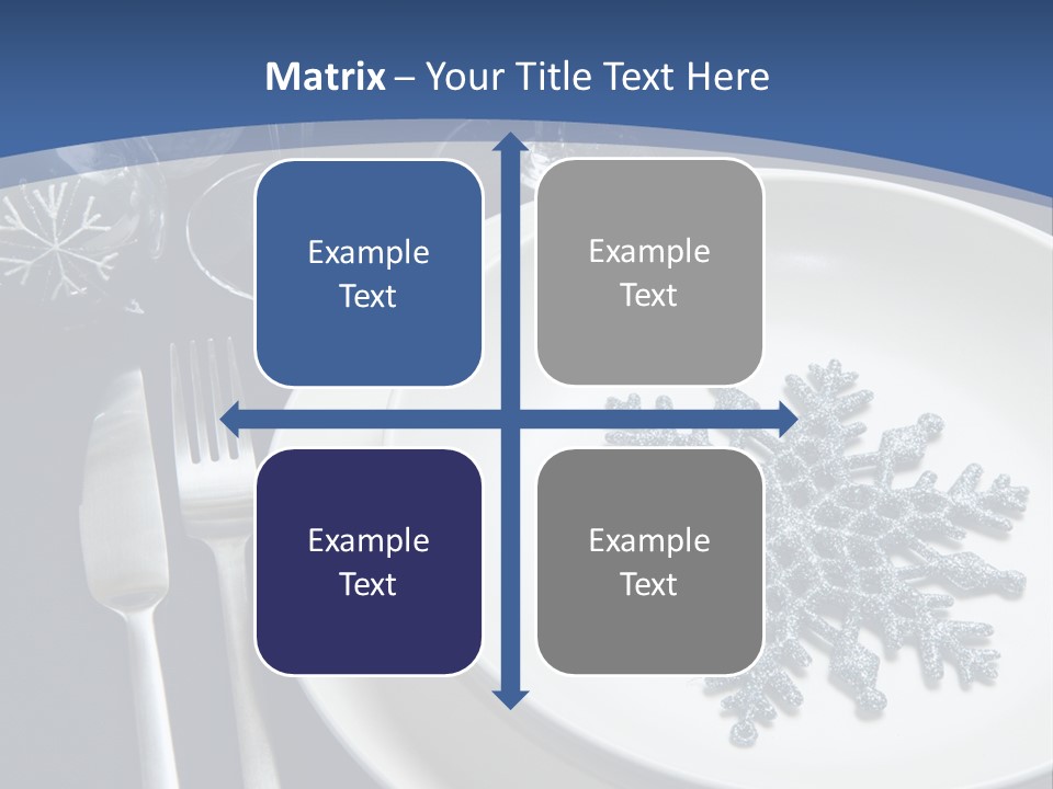 Closeup Beautiful Christmas Table PowerPoint Template