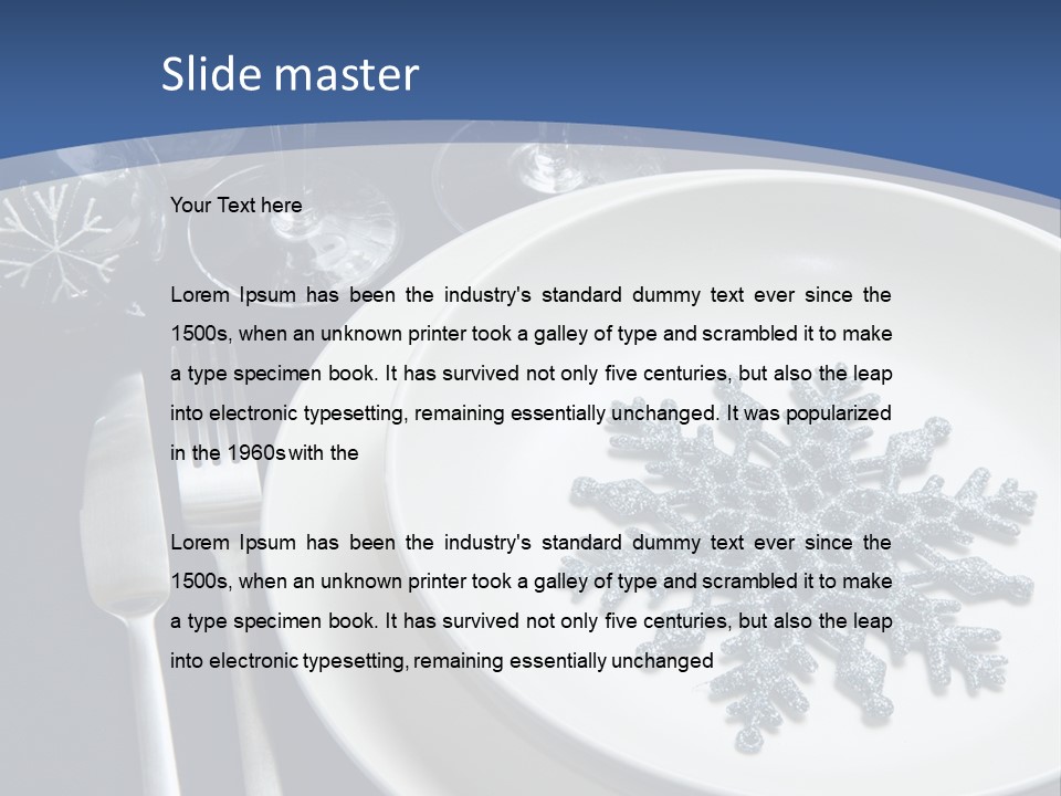 Closeup Beautiful Christmas Table PowerPoint Template