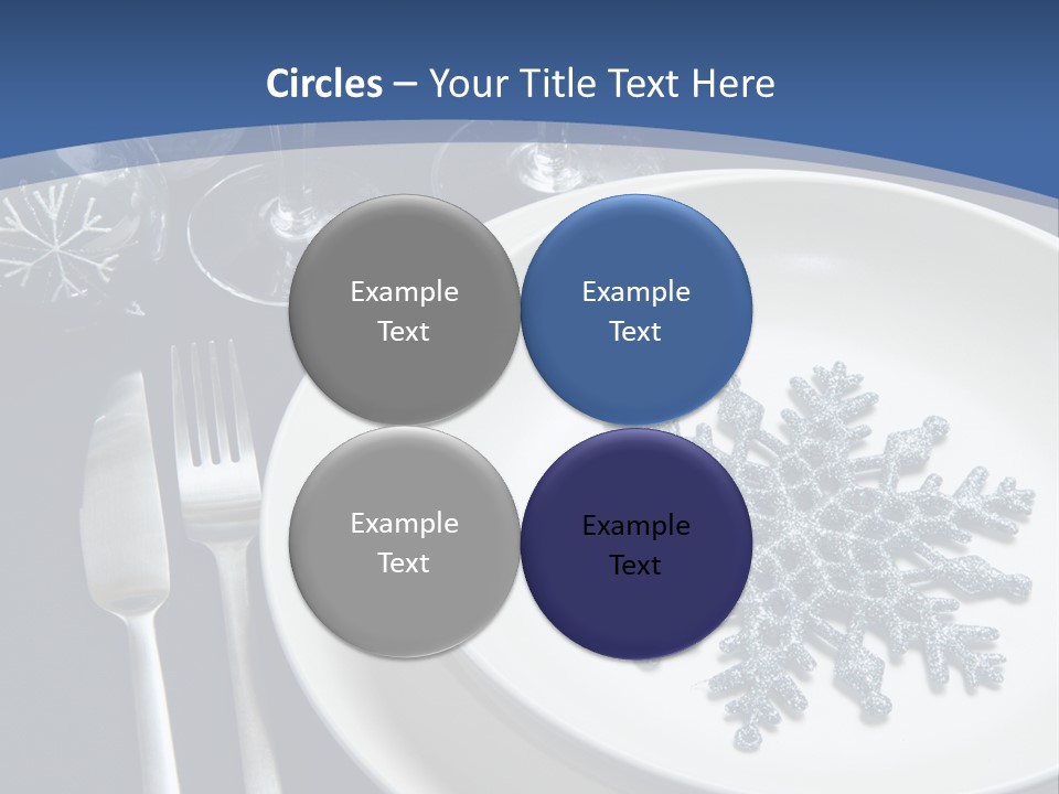Closeup Beautiful Christmas Table PowerPoint Template