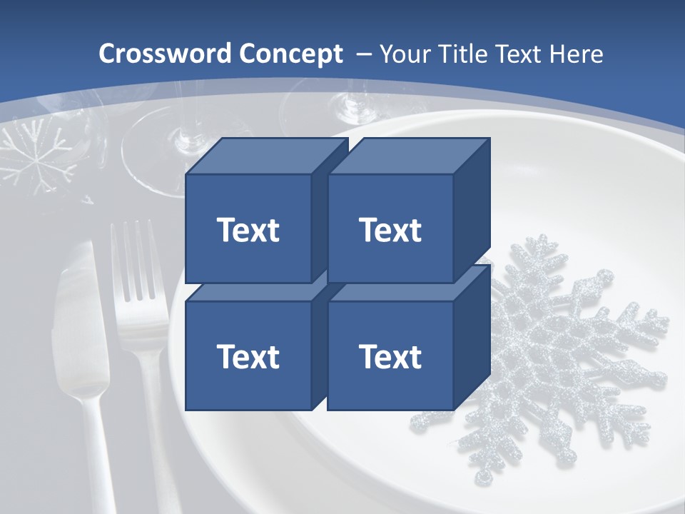 Closeup Beautiful Christmas Table PowerPoint Template