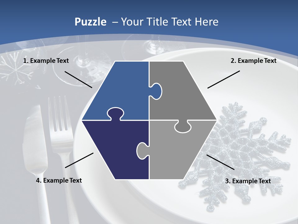 Closeup Beautiful Christmas Table PowerPoint Template