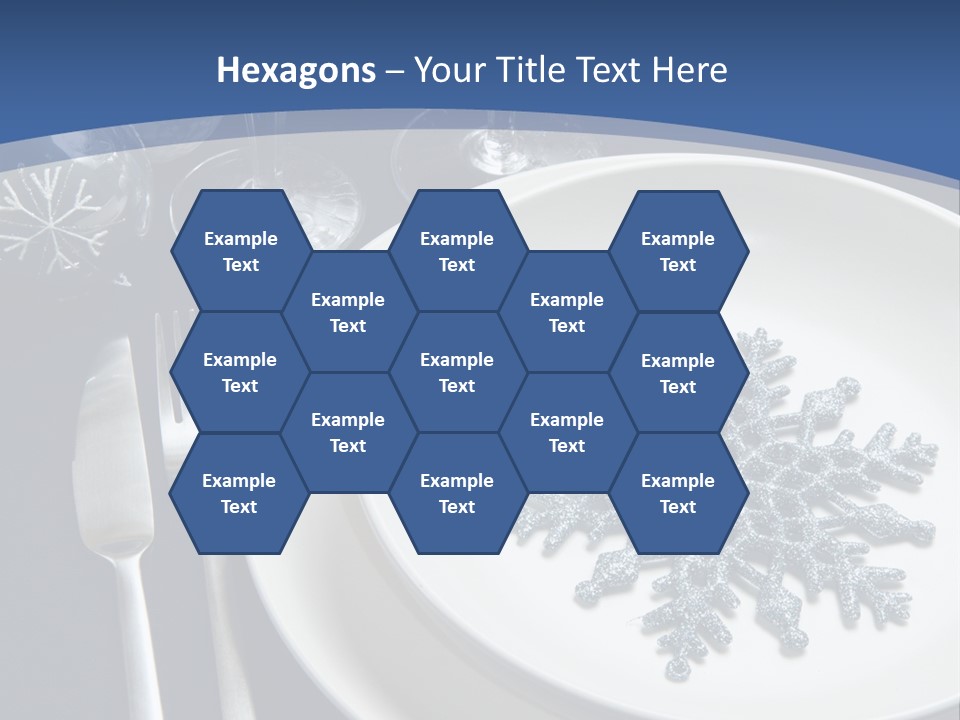 Closeup Beautiful Christmas Table PowerPoint Template