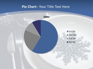 Closeup Beautiful Christmas Table PowerPoint Template