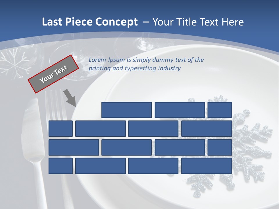 Closeup Beautiful Christmas Table PowerPoint Template