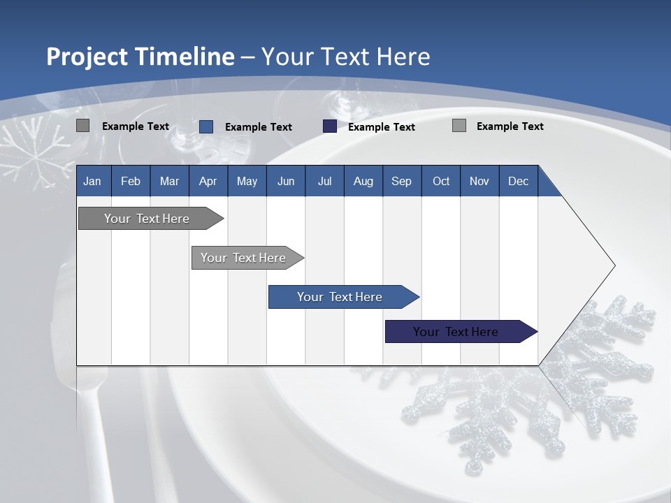 Closeup Beautiful Christmas Table PowerPoint Template