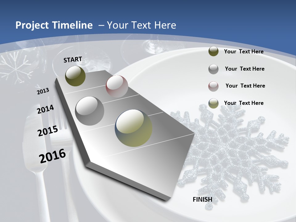 Closeup Beautiful Christmas Table PowerPoint Template