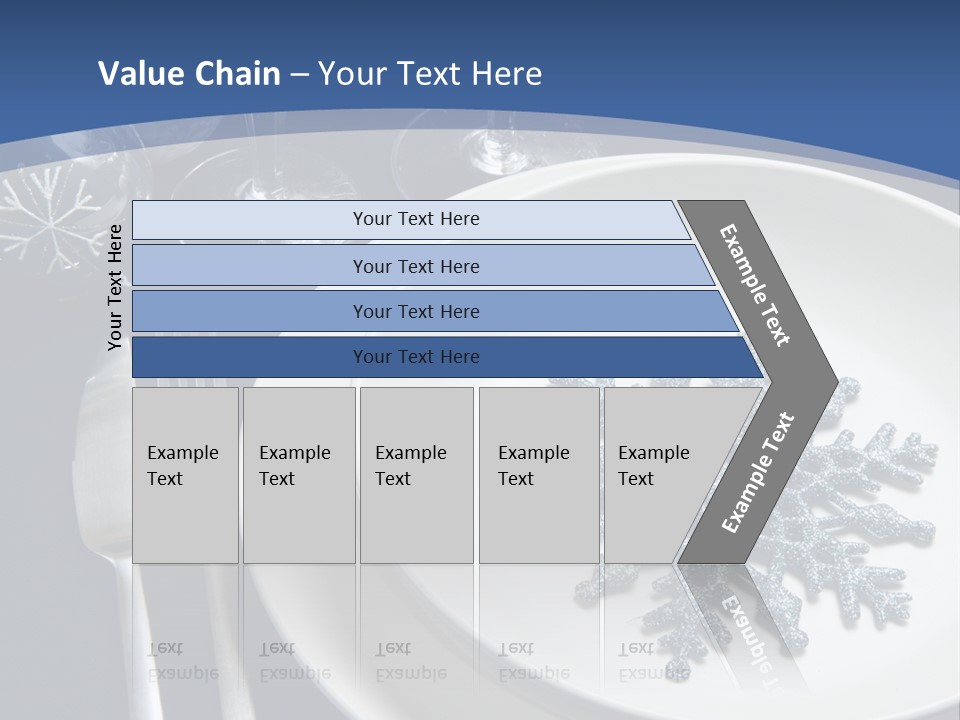 Closeup Beautiful Christmas Table PowerPoint Template