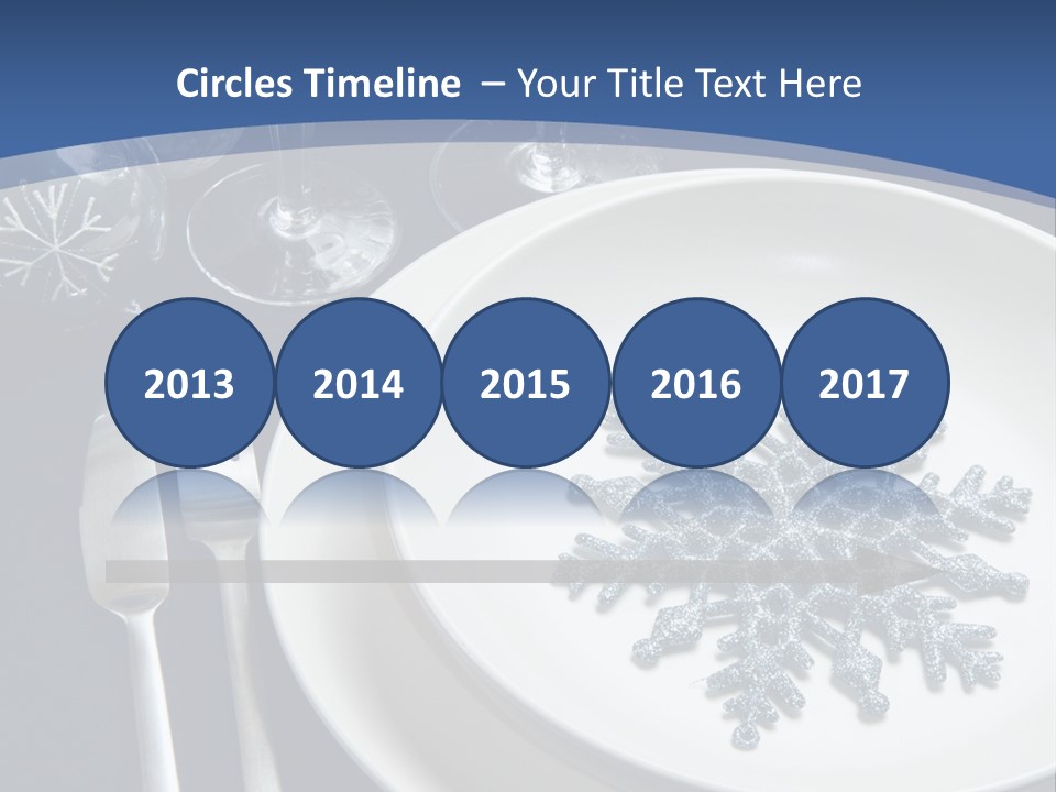 Closeup Beautiful Christmas Table PowerPoint Template